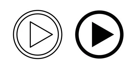 Play button icon symbol. Flat Vector illustration Stock Illustration