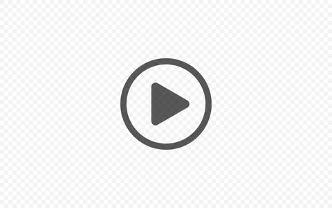 Play button icon on transparent background. Video player sign. Circle start.. Stock Illustration