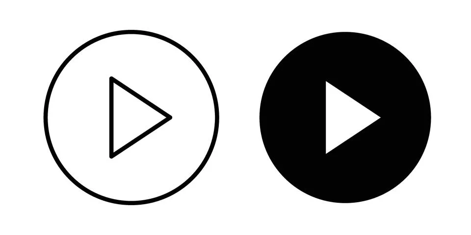 Play button icon vector design illustrations Illustrazione stock