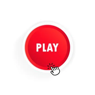 Play button icon. Vector on isolated white background. EPS 10 Stock Illustration