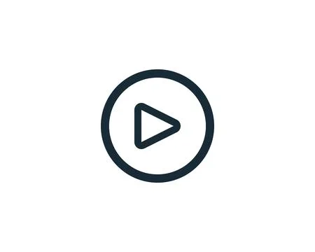 Play Button Icon Vector Logo Template Illustration Design Stock Illustration