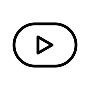 Play button icon vector. play video logo Stock Illustration