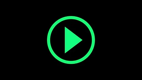 Play button icon. Video and audio music play button animation icon. Stock Footage 337466765