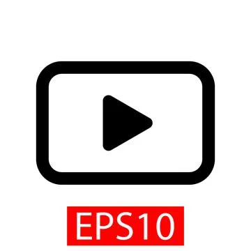 Play button icon. Video or music concept Stockillustratie