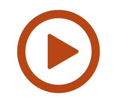 Play button icon on white background Stock Illustration