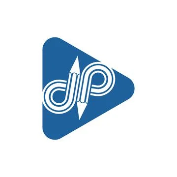 Play button infinity pencil concept vector illustration icon and logo of educ 스톡 일러스트