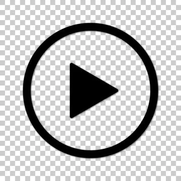 Play button in line art style Illustrazione stock