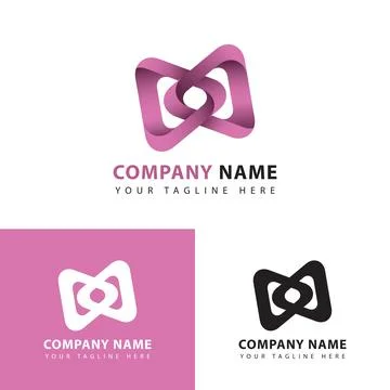 Play button logo design template. Illustrazione stock