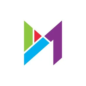 Play button M letter icon vector illustration concept design template Stock Illustration