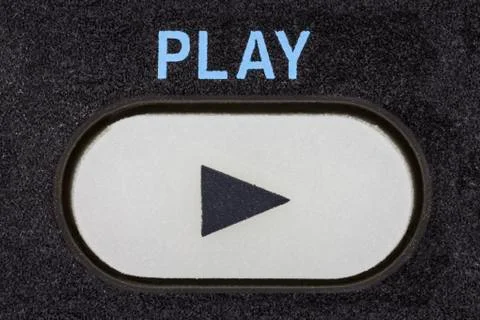 Play button macro Stock Photos