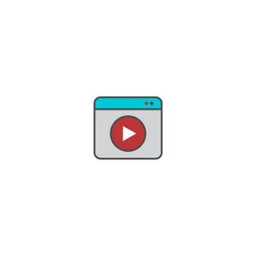 Play button multimedia video audio Stock Illustration