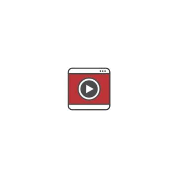 Play button multimedia video audio Illustrazione stock