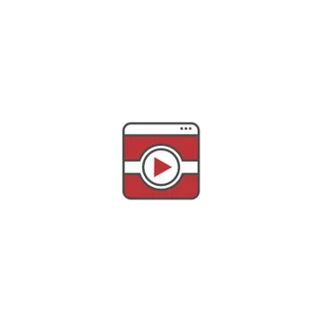 Play button multimedia video audio Stock Illustration