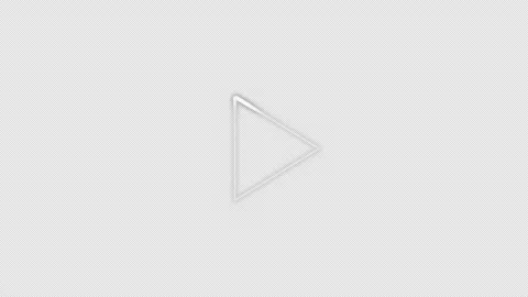 Play Button Neon Sign Icon Light Sweep, Seamless Loop, White Alpha 4K Stock Footage 340547345