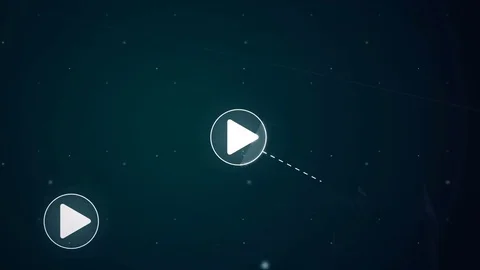 Play Button Network Icon Link Connection Technology Loop Animation 4K 動画素材 69807787
