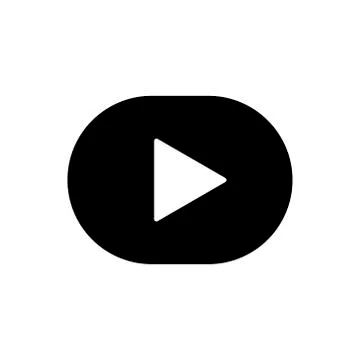 Play button outline icon isolated. Symbol, logo illustration for mobile concept Stock Illustration