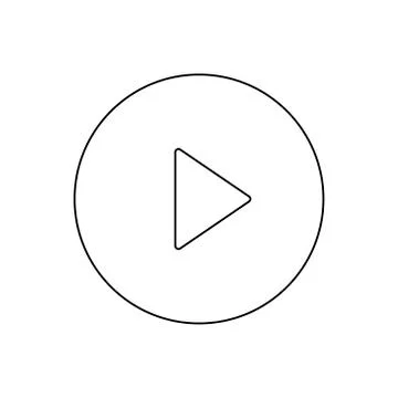 Play button outline icon. Symbol, logo illustration for mobile concept and web Stock Illustration