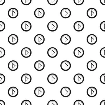 Play button pattern, simple style Stock Illustration