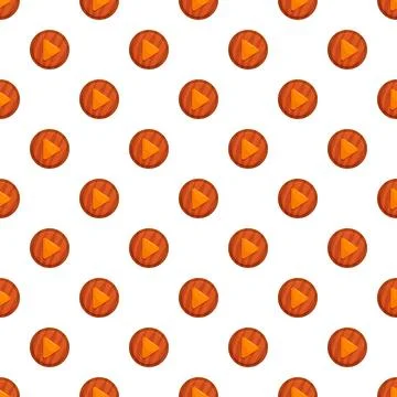 Play button pattern on white background seamless looping 库存插图