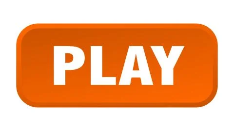 Play button. play square 3d push button Illustrazione stock