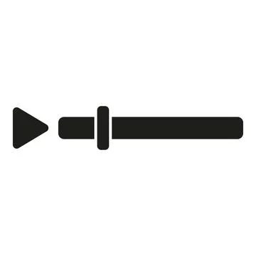 Play button with progress bar slider concept Ilustración de archivo