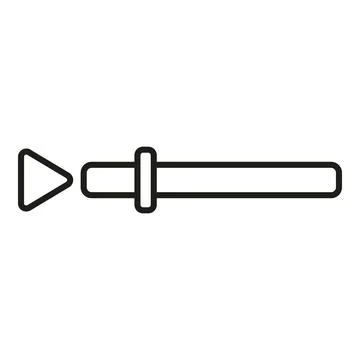 Play button with progress bar slider concept Stock Illustration