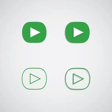 Play Button set Stock Illustration