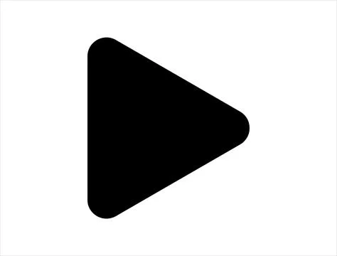 Play button silhouette vector art Stock Illustration