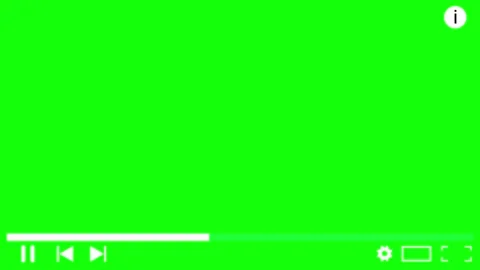 Play Button UI Animation with Cursor Click and Green Screen Background Stock Footage 311717085