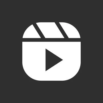 Play button. Vector flat icon Stock Illustration