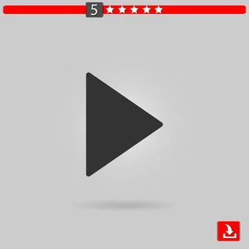 Play button vector icon Stock Illustration