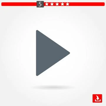 Play button vector icon Stock Illustration