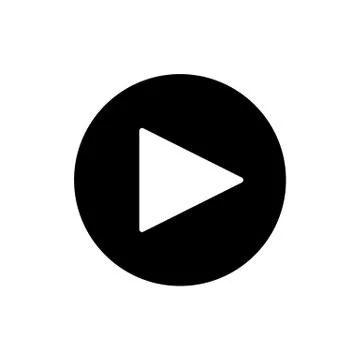Play button. vector icon in linear style isolated on white. Audio or video icon. Stock Illustration