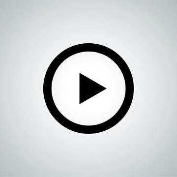 Play button vector icon for video audio media player play symbol Stock-Illustration