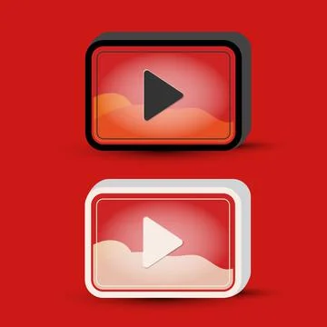 Play button video Stock Illustration