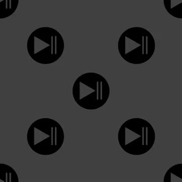 Play button web icon. flat design. Seamless pattern. イラスト素材
