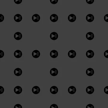 Play button web icon. flat design. Seamless pattern. 스톡 일러스트