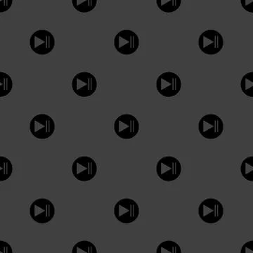 Play button web icon. flat design. Seamless pattern. Stock Illustration