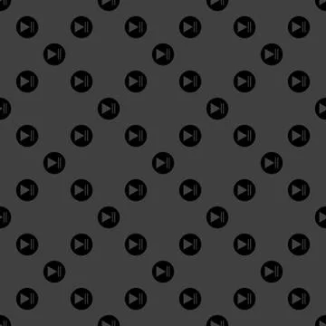 Play button web icon. flat design. Seamless pattern. 스톡 일러스트