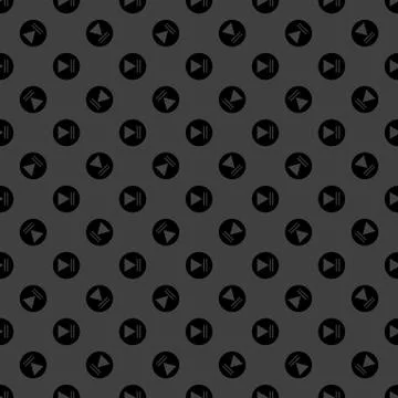 Play button web icon. flat design. Seamless pattern. Stock Illustration