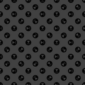 Play button web icon. flat design. Seamless pattern. Stock Illustration