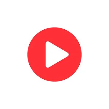 Play button web icon. Video and music player symbol. Vector illustration EPS  Stock Illustration