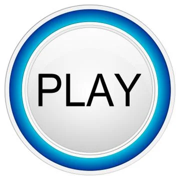Play Button on white background - illustration Stock Illustration