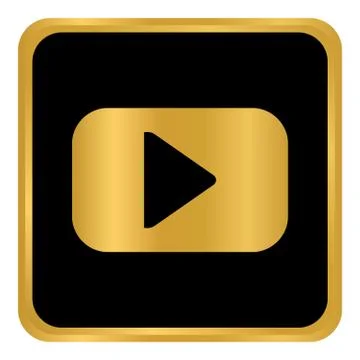 Play button on white. Stock Illustration