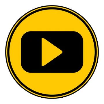 Play button on white. Stock Illustration