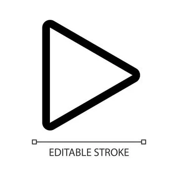 Play button white linear ui icon Stockillustratie