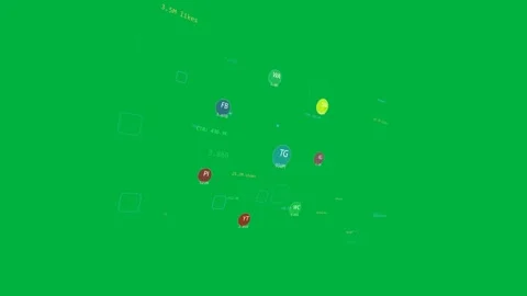 On play camera orbiting 3D TG node cluster, revealing nodes, metrics and links Stock Footage 329532180