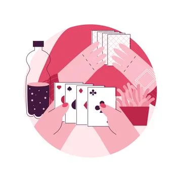 Play cards abstract concept vector illustration. Stock Illustration