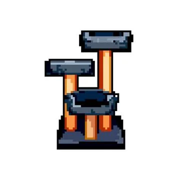 Play cat tree game pixel art vector illustration イラスト素材