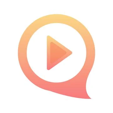 Play chat logo element design template icon Stock Illustration